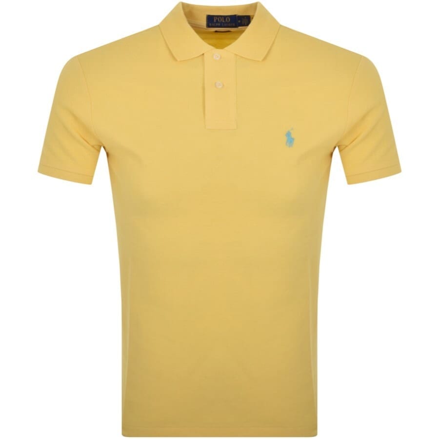Ralph Lauren Slim Fit Polo T Shirt Yellow | Mainline